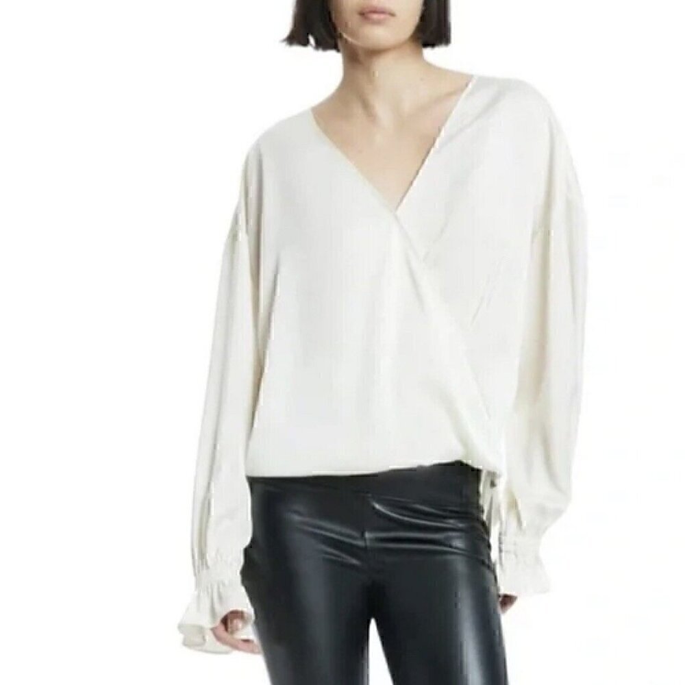 All Saints Penny Blouse Top Cream US 2 UK 6